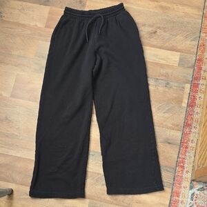Old Navy Black High-Waisted Wide Leg Sweats